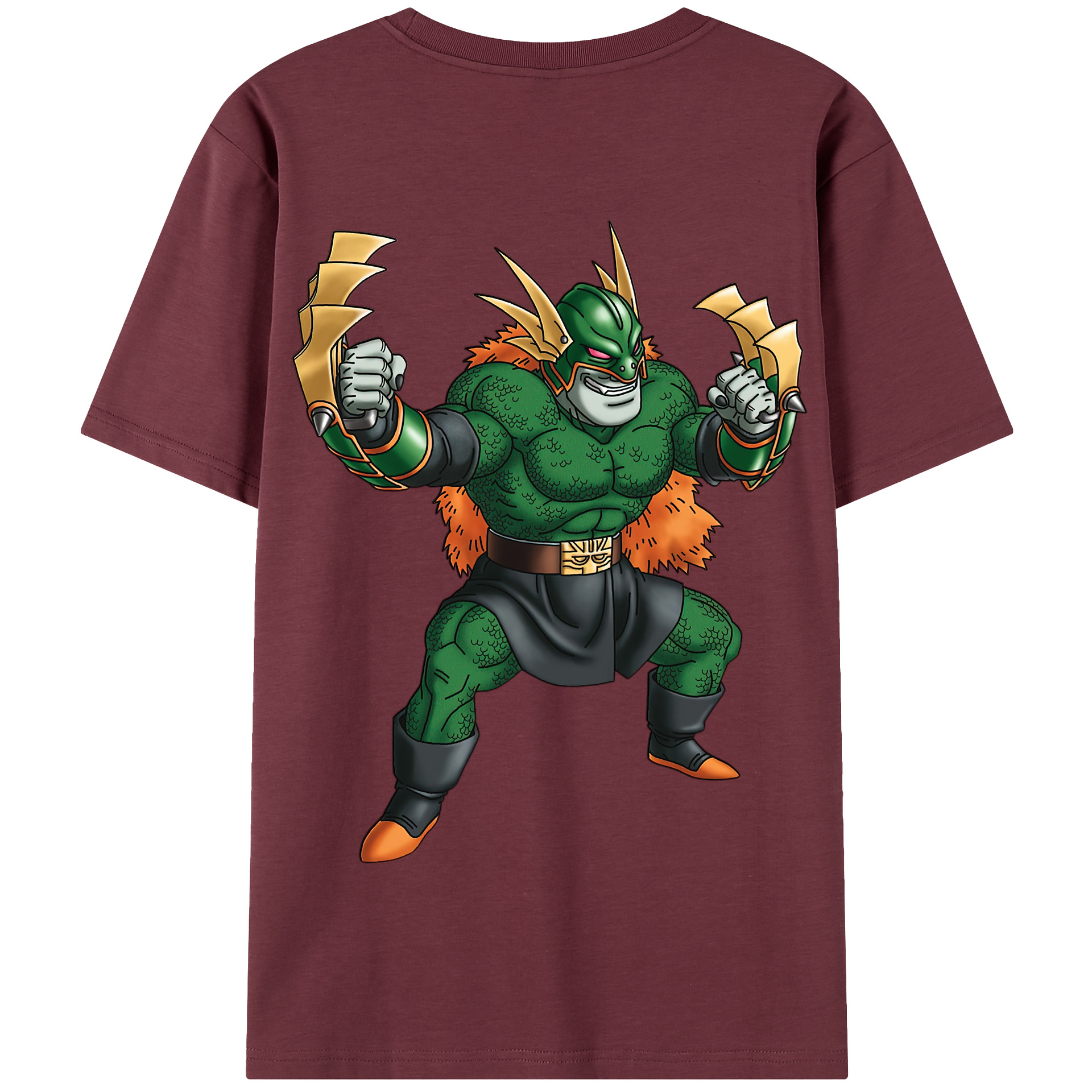（画像用） ドラゴンクエスト Doragon Kuesuto Dragon Quest 綿100％半袖Tシャツ（背面プリント）